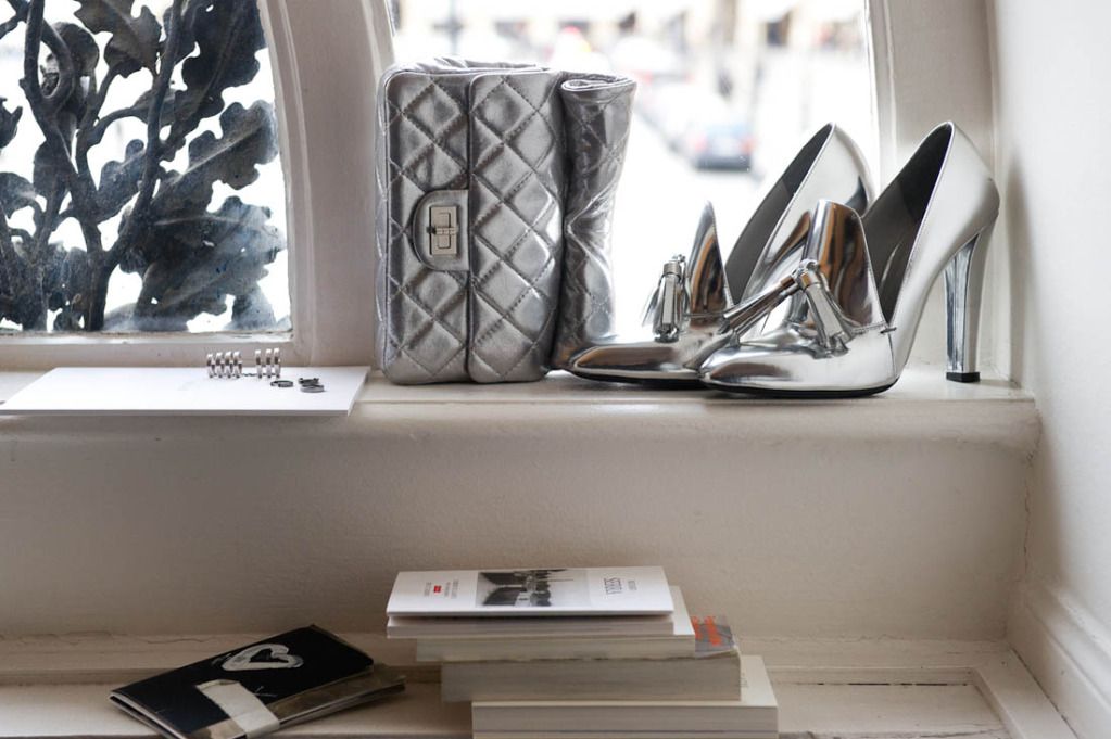 modemoiselle, fashion blogger, the coveteur, silver shoes, silver bag, chanel, alexander wang