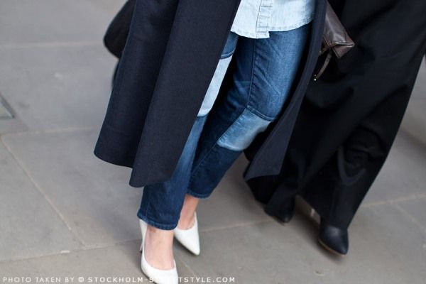 scarpe bianche, trend estate 2013, total denim