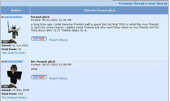 Roblox Forums Report