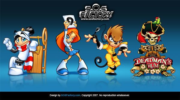 SOSFactory mascot designs