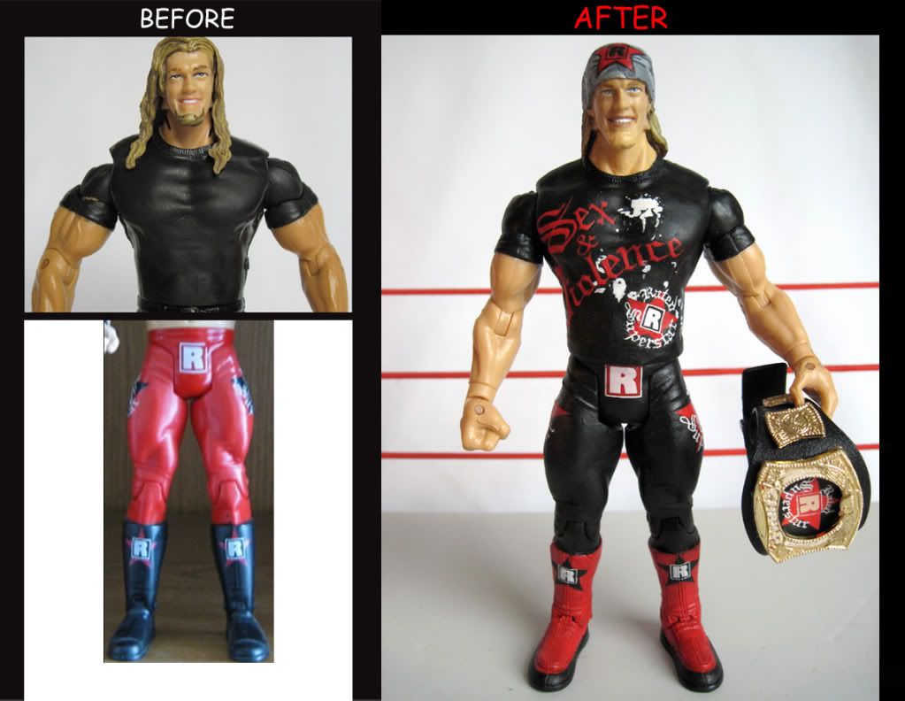 Edge w/hand-painted Sex & Violence shirt & beanie | Wrestlingfigs.com WWE  Figure Forums