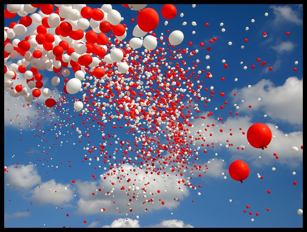 Red white blue balloons Pictures, Images and Photos
