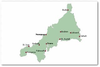 Cornwall Map - England