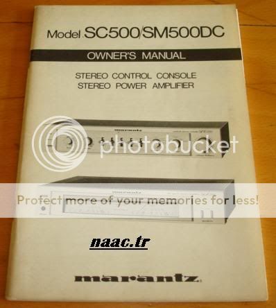 MARANTZ SC 500 SM 500DC AMPLIFIER ORGINAL OWNER MANUAL  