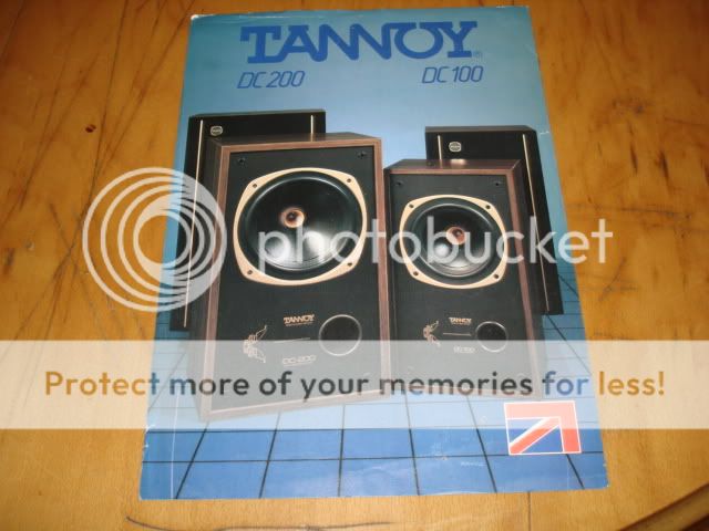 TANNOY DC 200 DC 100 SPEAKERS SALES BROCHURE  